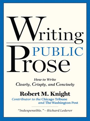cover image of Writing Public Prose